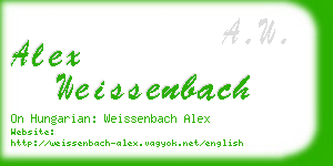 alex weissenbach business card